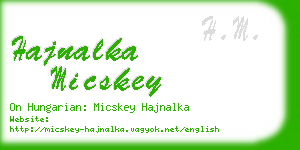 hajnalka micskey business card